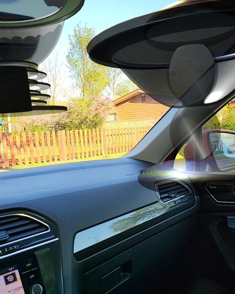 AR glass displayed in a car